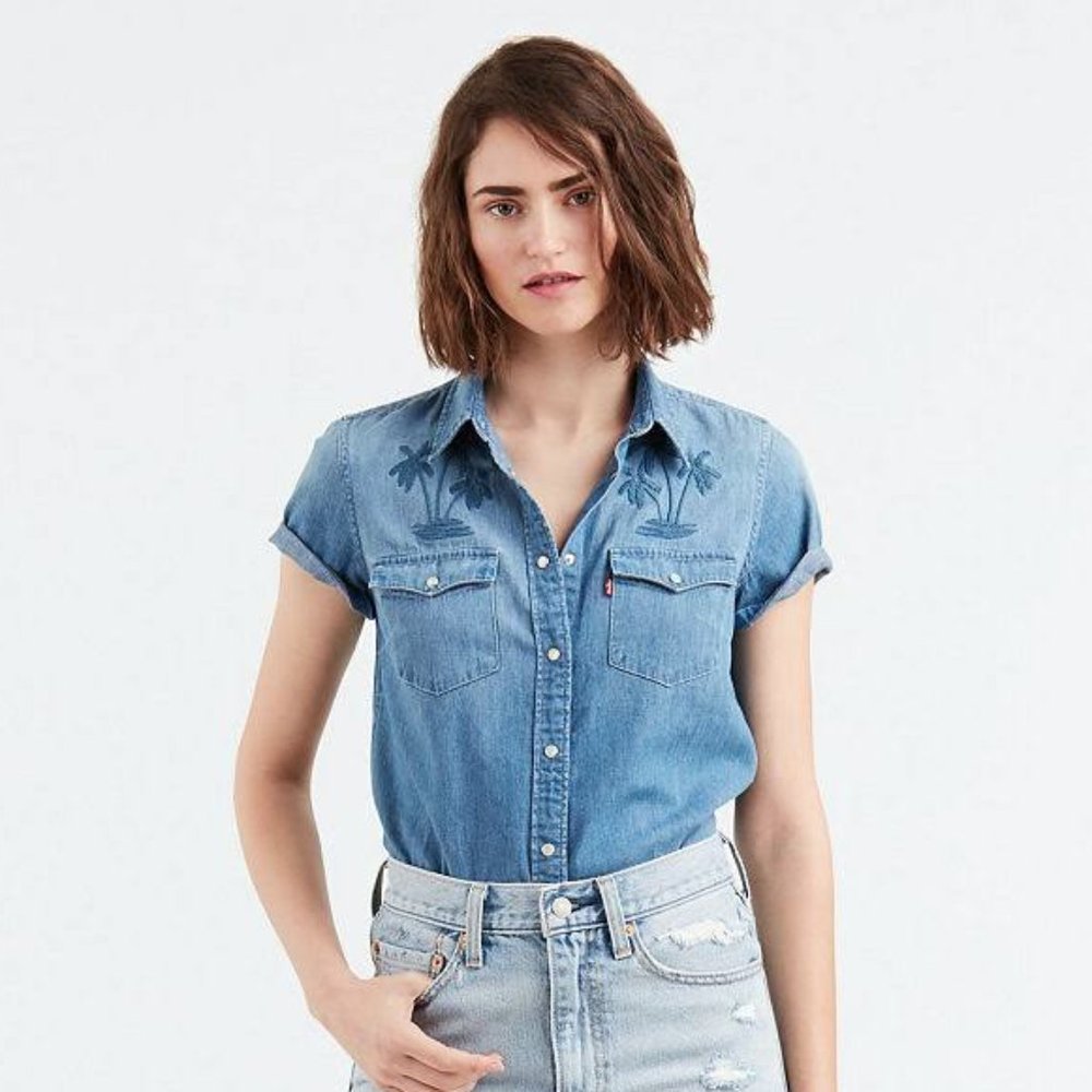 Levi's Short Sleeve Western Shirt - Size: S